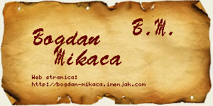 Bogdan Mikača vizit kartica